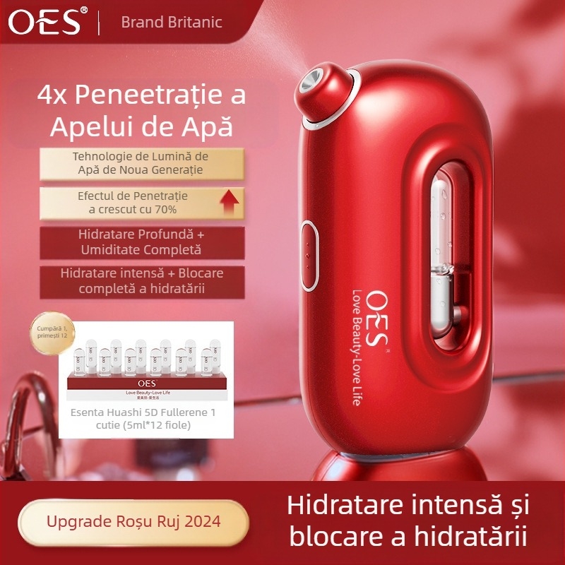 Spray facial de hidratare cu infuzie de oxigen — atomizor automat de mână, construcție din plastic, personalizare disponibilă, pentru uz casnic