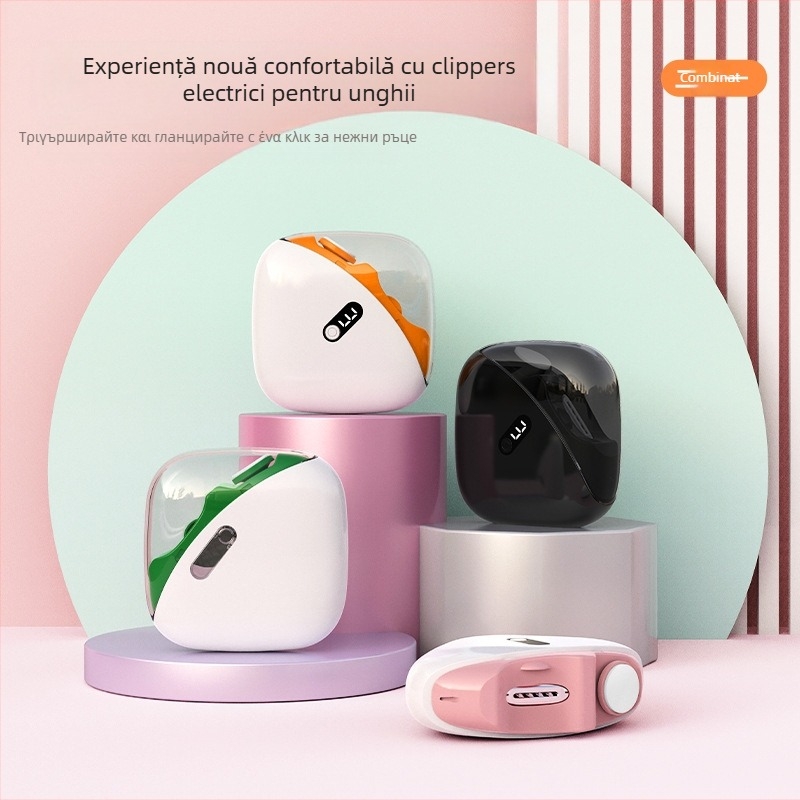 Wochuan Polisor de unghii – plastic, fișier electric pentru unghii, model Nail polisher, greutate 300 g, include: aparat, manual, cablu de date