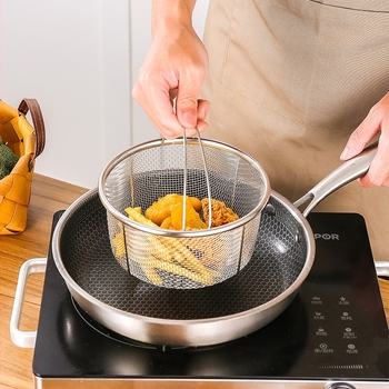 Coș de abur din oțel inoxidabil 201, pliabil, pentru cuptor de orez și oală sub presiune — multifuncțional, cu filtru din plasă pentru ulei