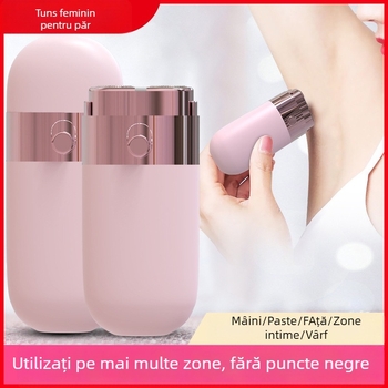 Aparat electric de epilare pentru femei cu iluminare, pentru întreg corpul, 2 capete de tăiere, alimentare USB/electrică, modelul 9103