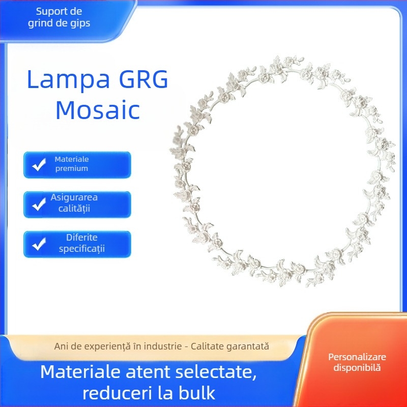 Sprijin de grindă din gips cu model arc semicerc — ornamente din gips, relief, simplitate modernă