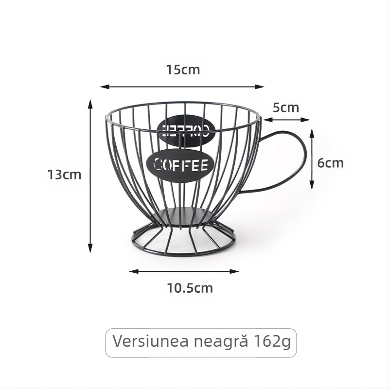 Coș de fructe din fier forjat, stil nordic simplu, Hongtu (Brand: Hongtu; Style: Simple; Category: Fruit basket; Time to market: Autumn 2023; Quality: Superior)