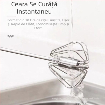 Bețișor manual de ouă din oțel inoxidabil pentru cofetărie de casă | Brand: Leading Best Crown | Lansat în 2021 | Personalizare disponibilă | Logo tipărit