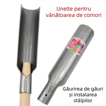 Lopată multipurpose din oțel tratat termic — pentru săpat, plantarea copacilor, săparea găurilor și îndepărtarea solului; fără marcă, cu aplicație largă