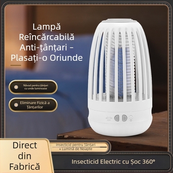 WD-818 Ucigaș electric de țânțari cu USB, lampă de noapte pentru casă, stil retro, baterie încorporată 1001–1600 mAh, acoperire 21–30 m²