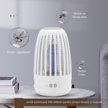 WD-818 Ucigaș electric de țânțari cu USB, lampă de noapte pentru casă, stil retro, baterie încorporată 1001–1600 mAh, acoperire 21–30 m²