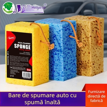 Meiluo Jie burete de spălat mașina cu spumă densă – bloc mare de burete cu fagure din alge marine, curățare auto