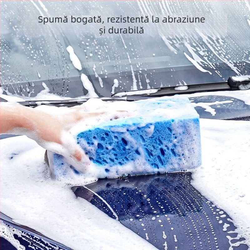 Meiluo Jie burete de spălat mașina cu spumă densă – bloc mare de burete cu fagure din alge marine, curățare auto