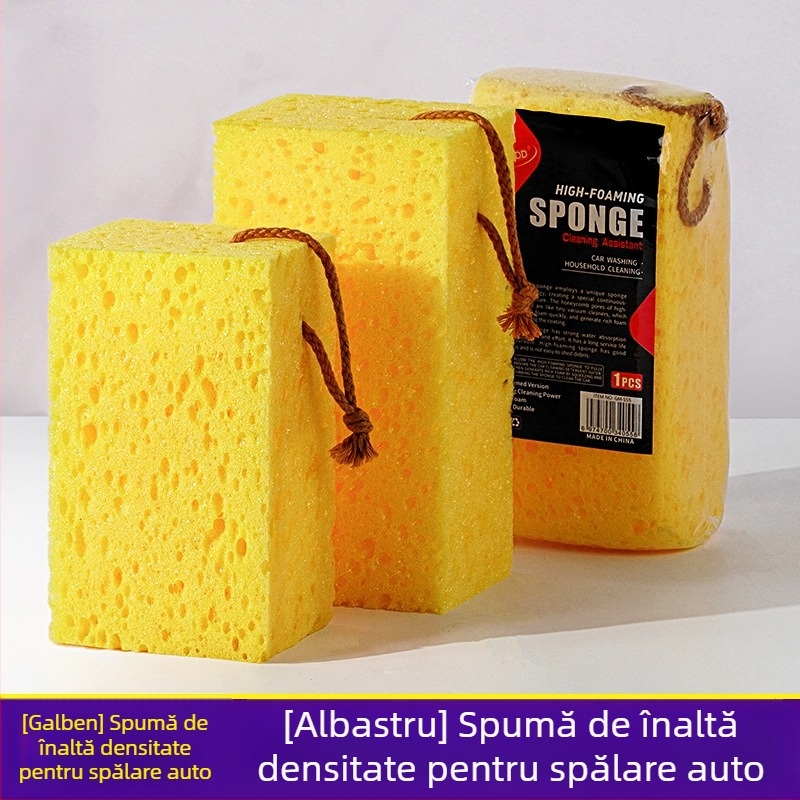 Meiluo Jie burete de spălat mașina cu spumă densă – bloc mare de burete cu fagure din alge marine, curățare auto