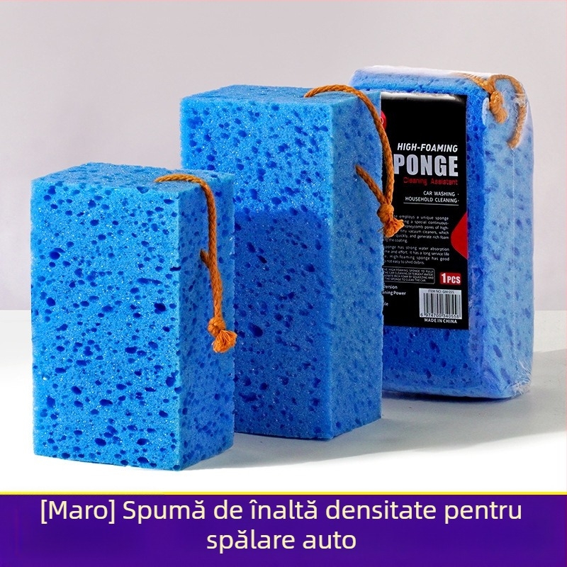 Meiluo Jie burete de spălat mașina cu spumă densă – bloc mare de burete cu fagure din alge marine, curățare auto
