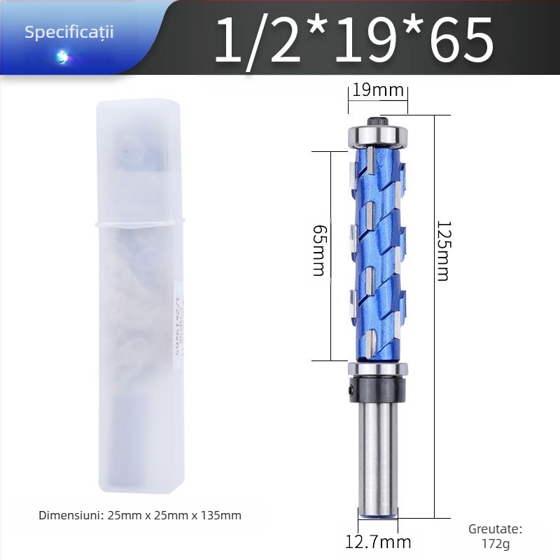 Freză laterală pentru lemn cu rulmenți dubli, tăiere spirală, profilare rulment, mâner rotund