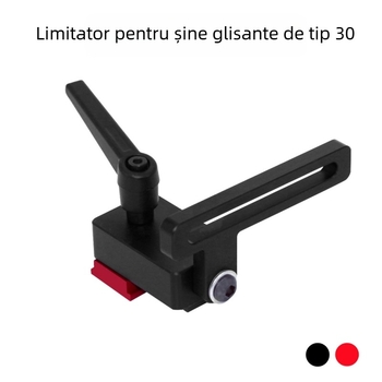 Limitator pentru ghidaj de tâmplărie de tip 30, aliaj de aluminiu, brand New Front, pentru poziționare pe masa de ghidaj a ferăstrăului, uz casnic
