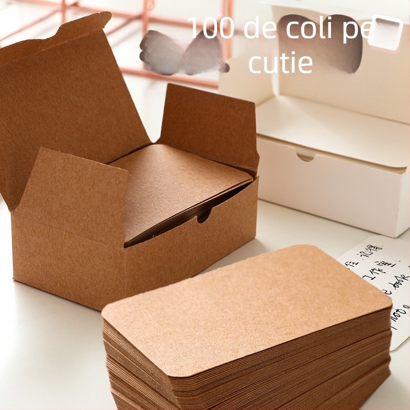 Set DIY graffiti cards pentru scris — 100 carduri din carton Kraft cu cuvinte în engleză