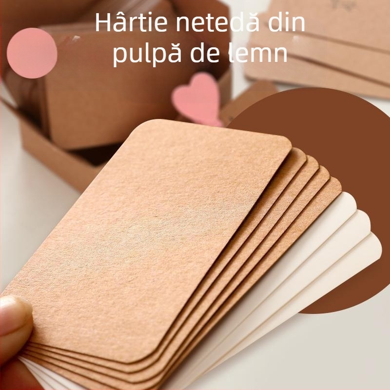 Set DIY graffiti cards pentru scris — 100 carduri din carton Kraft cu cuvinte în engleză