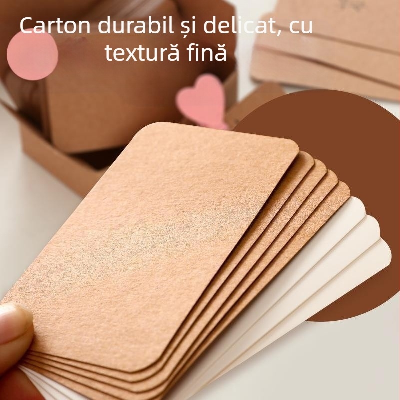 Set DIY graffiti cards pentru scris — 100 carduri din carton Kraft cu cuvinte în engleză