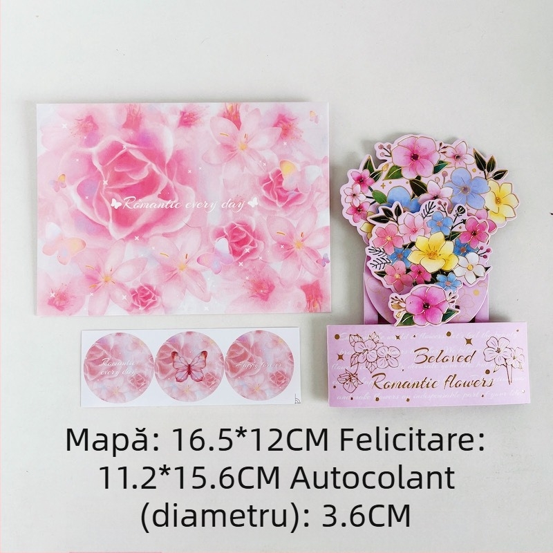 Carte de felicitare cu flori acvatice, stil retro, surpriză 3D pentru festivalul Tanabata (Luobin • Hârtie • Tipărire • ink wind • Cărți de felicitate)