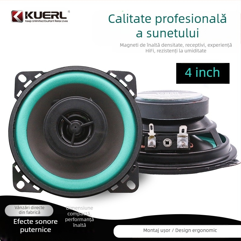 Difuzor auto coaxial VO-602, 4 Ω, 80 W max, 70–18 kHz, >90 dB