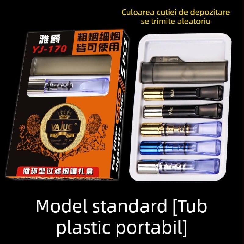 Suport pentru țigări cu filtru, Arjue YJ-170, plastic, stil simplu