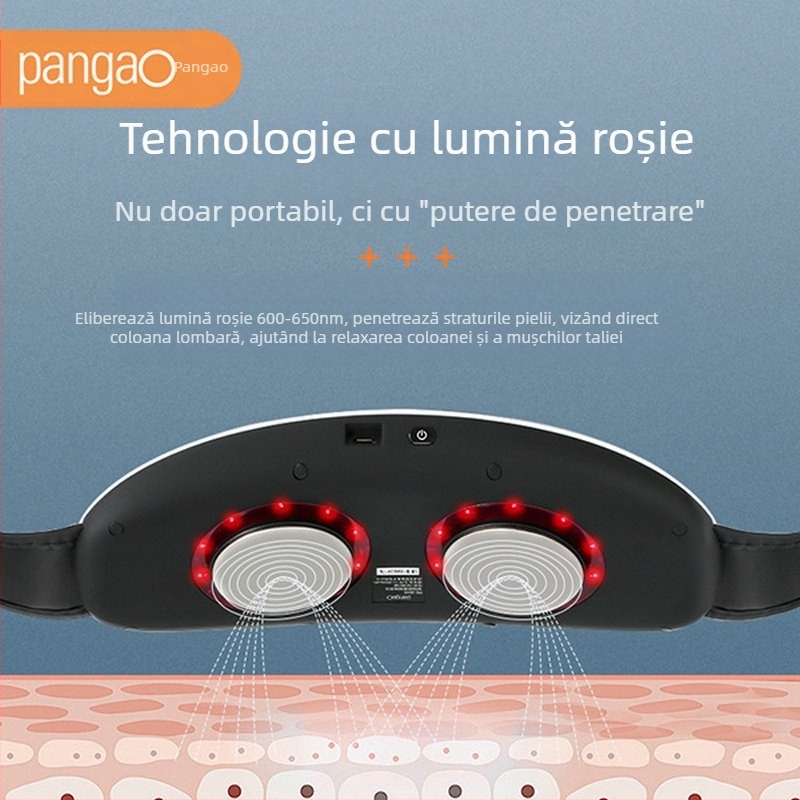 Masseur pentru talie și abdomen PG-2645L cu tracțiune lombară, alimentare USB, control de tip computer, 4 capete de masaj, Climbing