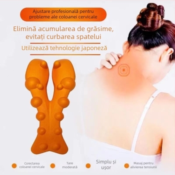 Perne de masaj pentru gât cu EVA, formă fluture, peste 6 capete de masaj, masaj cu tap, telecomandă wireless, Boyue