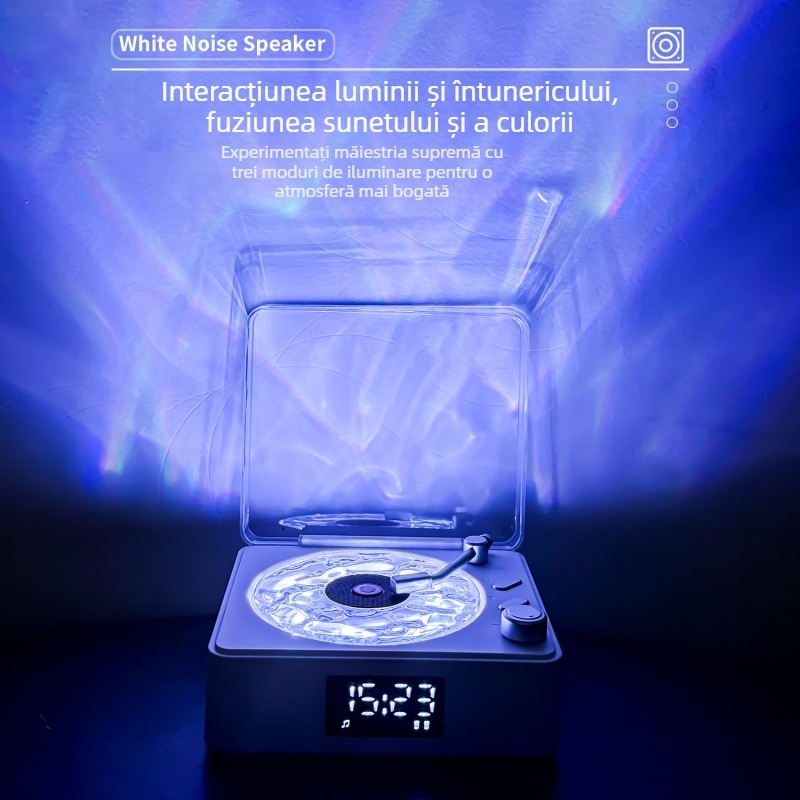 Lampa Bluetooth cu baterie încorporată și difuzor — iluminare ambientală de masă, sunet de înaltă fidelitate