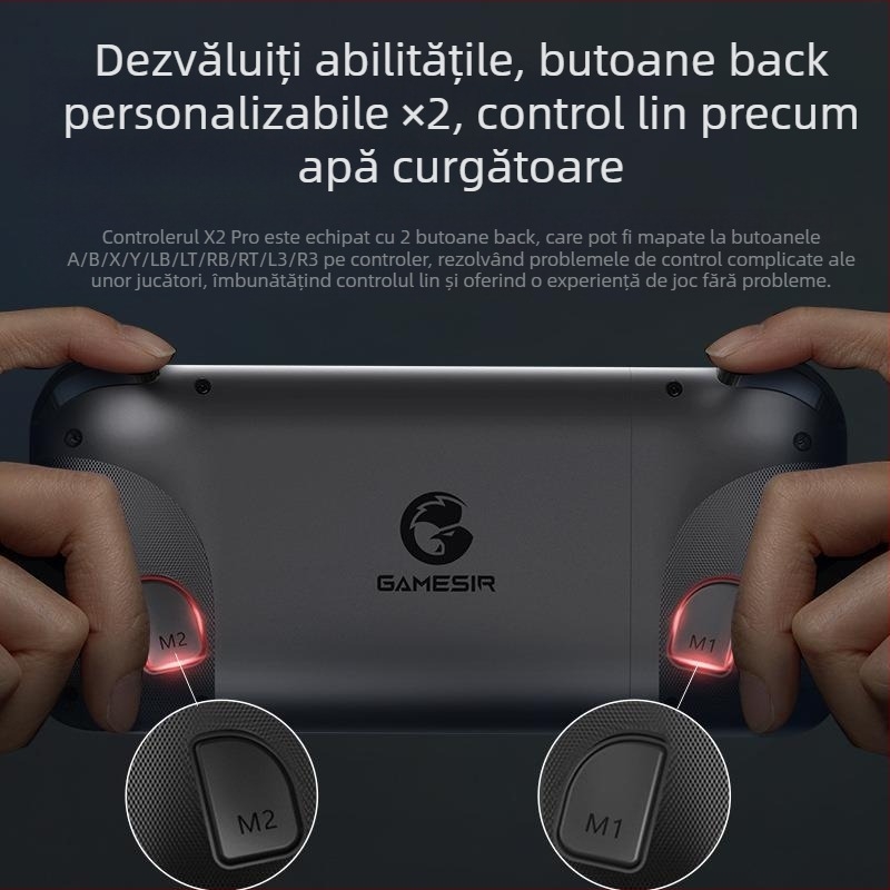 Gamepad cu fir X2pro-xbox versiune, conectare USB-C, compatibil Xbox XGP și HID Android, fără vibrații