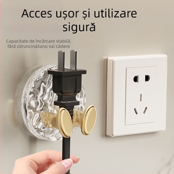 Organizator cabluri montat pe perete - Model Row Hook, Material PET, Tip înfășurător Row Hook, Stil înfășurător Alt