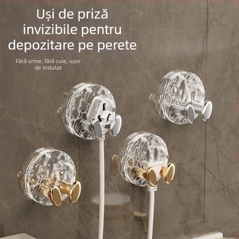 Organizator cabluri montat pe perete - Model Row Hook, Material PET, Tip înfășurător Row Hook, Stil înfășurător Alt