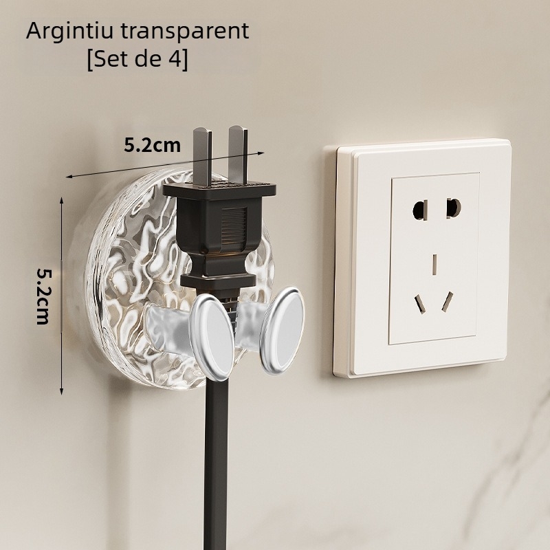 Organizator cabluri montat pe perete - Model Row Hook, Material PET, Tip înfășurător Row Hook, Stil înfășurător Alt