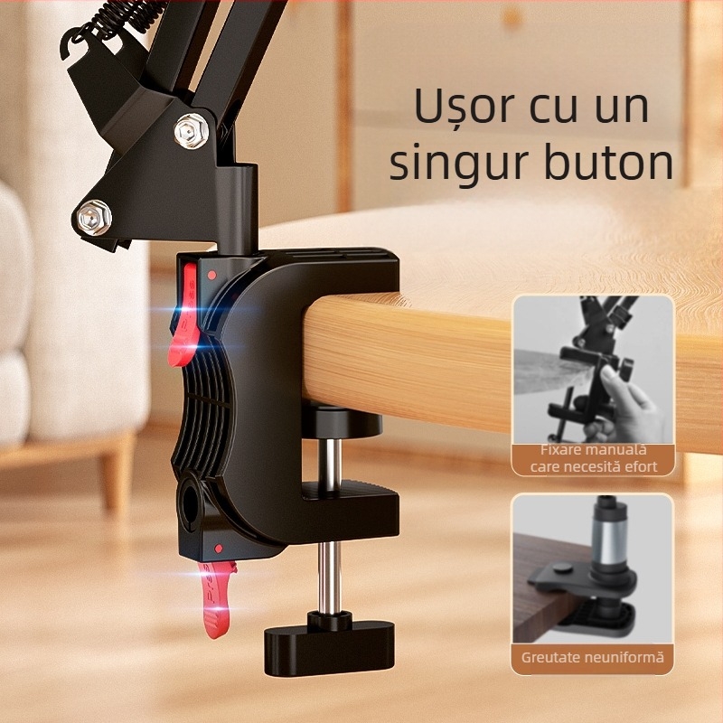 Suport de birou pentru telefoane și tablete | Acționare prin apăsare | Construcție metalică | Brand X&X (Tip: Suport de birou; Material: Metal; Brand: X&X)