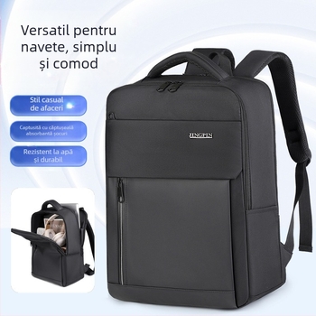 Rucsac pentru laptop din stofă Oxford, 20–35L, rezistent la uzură, bretele curbate, căptușeală din poliester, pentru călătorii de afaceri
