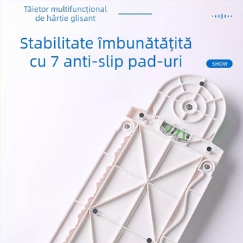 PT-001G Tăietor de hârtie 12-in-1 cu alunecare, mic, din plastic, pentru jurnal DIY