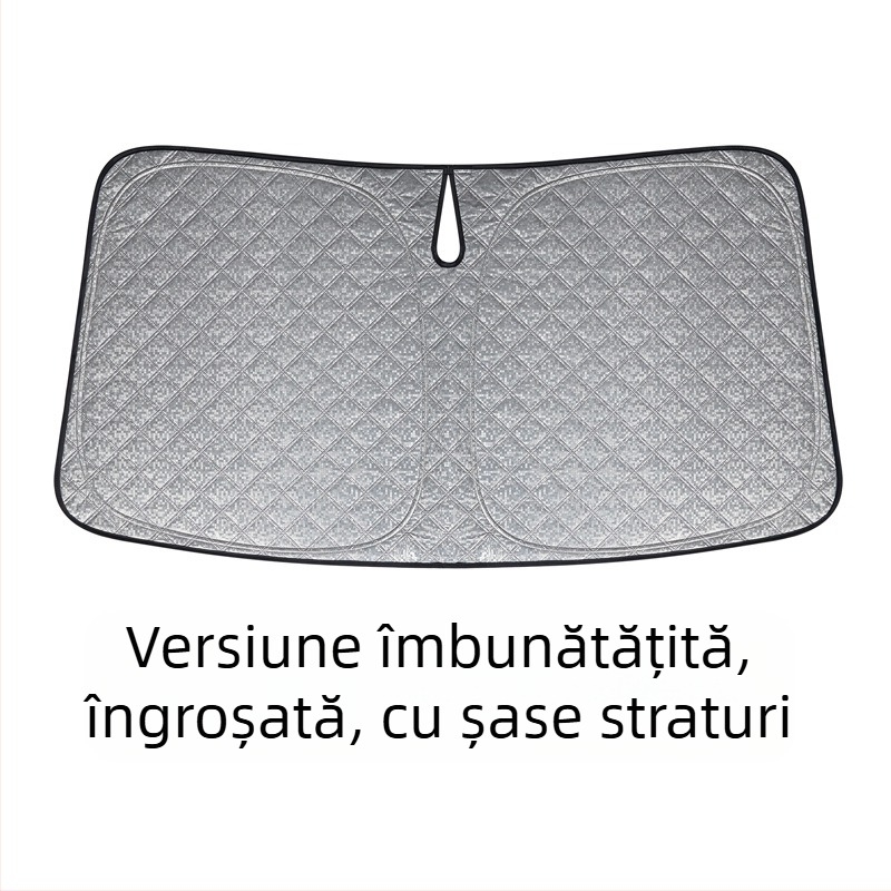 Cortină pentru parbrizul frontal, compatibilă cu Tesla Model Y și Model 3, cu șase straturi, izolație termică