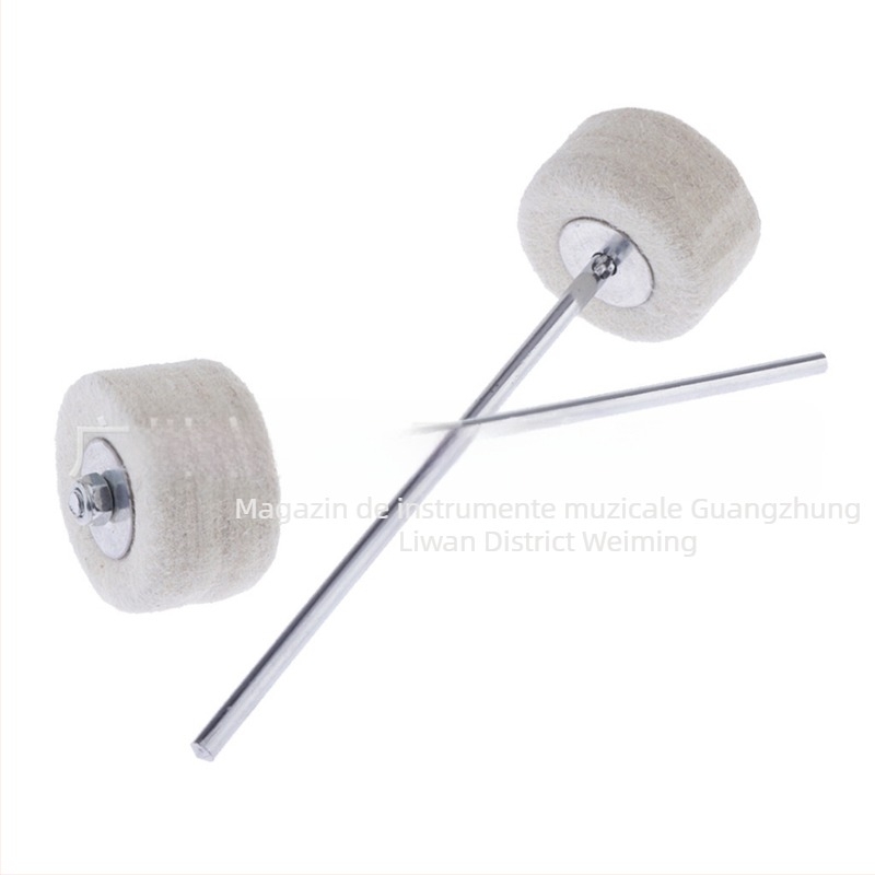 Accesorii pentru set de tobe – Cap universal de mallet, Cap de cioc, pedală dublă, filc