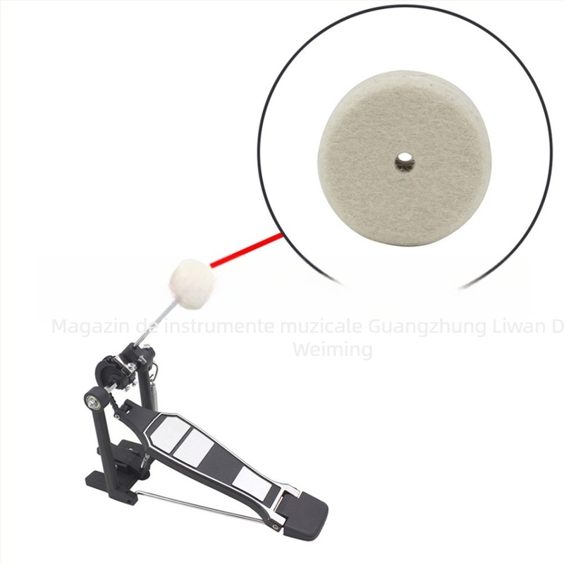 Accesorii pentru set de tobe – Cap universal de mallet, Cap de cioc, pedală dublă, filc