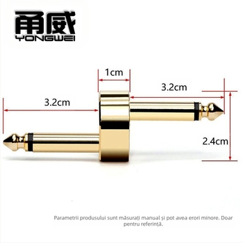 Conector pentru efecte de chitară Yuwei, certificat ROHS, -30°C până la +80°C, conector audio/video