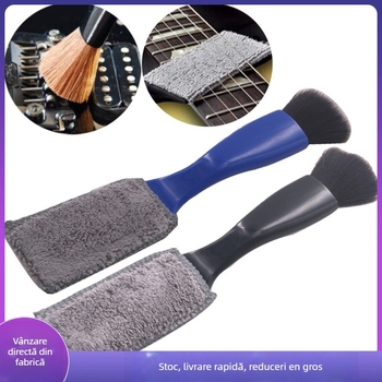 Perie de îngrijire pentru instrumente muzicale – pentru pian, chitară și vioară, curățare fingerboard, curățare corzi, îndepărtarea prafului
