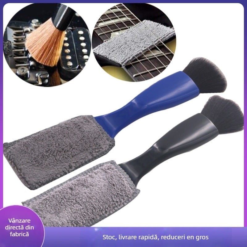 Perie de îngrijire pentru instrumente muzicale – pentru pian, chitară și vioară, curățare fingerboard, curățare corzi, îndepărtarea prafului