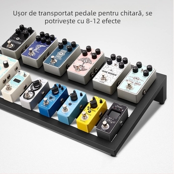 Pedalboard BD-1 de la marca Liyang, din aliaj de aluminiu, cu suport și husă de transport