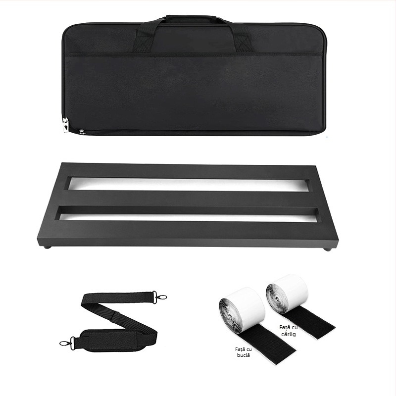 Pedalboard BD-1 de la marca Liyang, din aliaj de aluminiu, cu suport și husă de transport