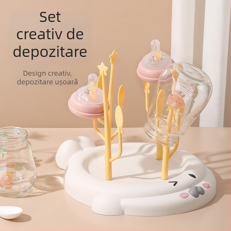 Suport de uscare pentru sticlele bebelușilor, din plastic, stil modern minimalist, lansat primăvara 2022, 130 g
