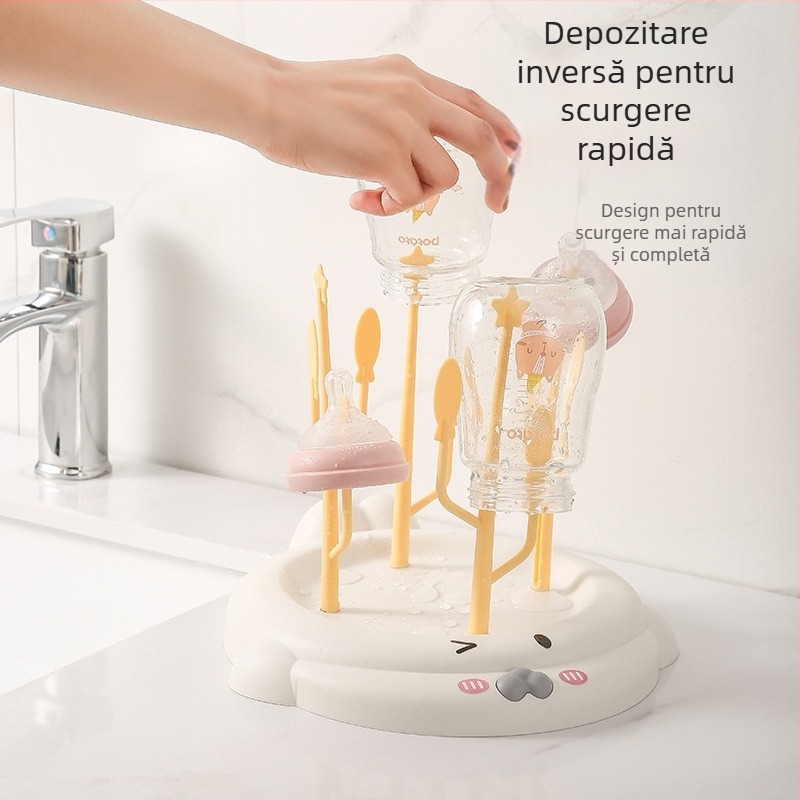 Suport de uscare pentru sticlele bebelușilor, din plastic, stil modern minimalist, lansat primăvara 2022, 130 g