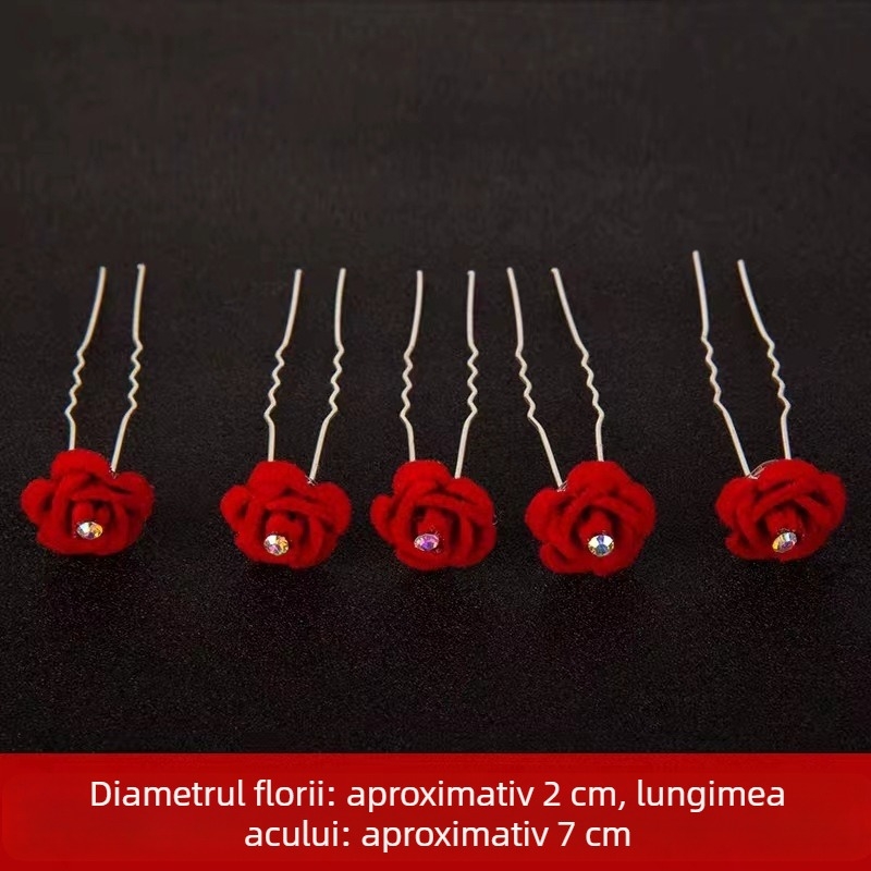 Adeziv de păr cu strasuri și flori — stil tradițional, potrivit pentru nuntă, personalizare disponibilă