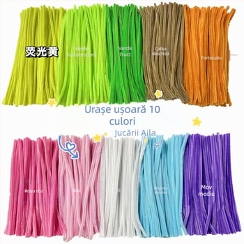 Kit din pluș cu bețe răsucite, dragonule – jucărie educativă de demontare și asamblare pentru adolescenți, Ella Toys