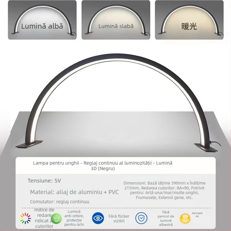 Lampă pentru unghii LED, iluminare de completare pentru înfrumusețare pe birou, Brand Other, Stil Creativ, Fără certificare, Lumină de noapte