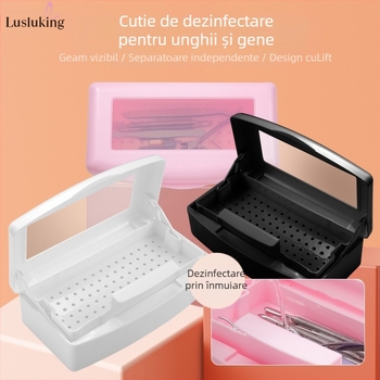 Cutie de depozitare pentru unghii pentru dezinfectare și curățare, din plastic, 307 g, etichetă privată licențiată, marca lusluking