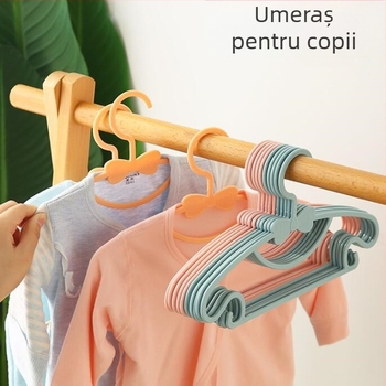 Umeraș pentru haine pentru bebeluți, multifuncțional din plastic | 100% material nou, personalizare disponibilă, set de 10 bucăți