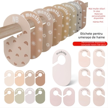 Divizoare pentru garderobă pentru copii, 1-24 de luni, PVC cu imprimare UV, 8 foi/set pentru organizarea hainelor