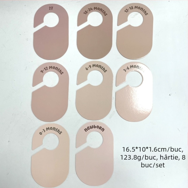 Divizoare pentru garderobă pentru copii, 1-24 de luni, PVC cu imprimare UV, 8 foi/set pentru organizarea hainelor