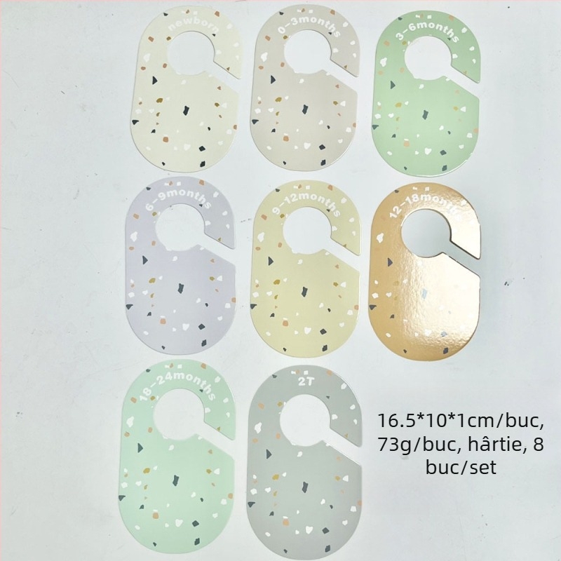 Divizoare pentru garderobă pentru copii, 1-24 de luni, PVC cu imprimare UV, 8 foi/set pentru organizarea hainelor
